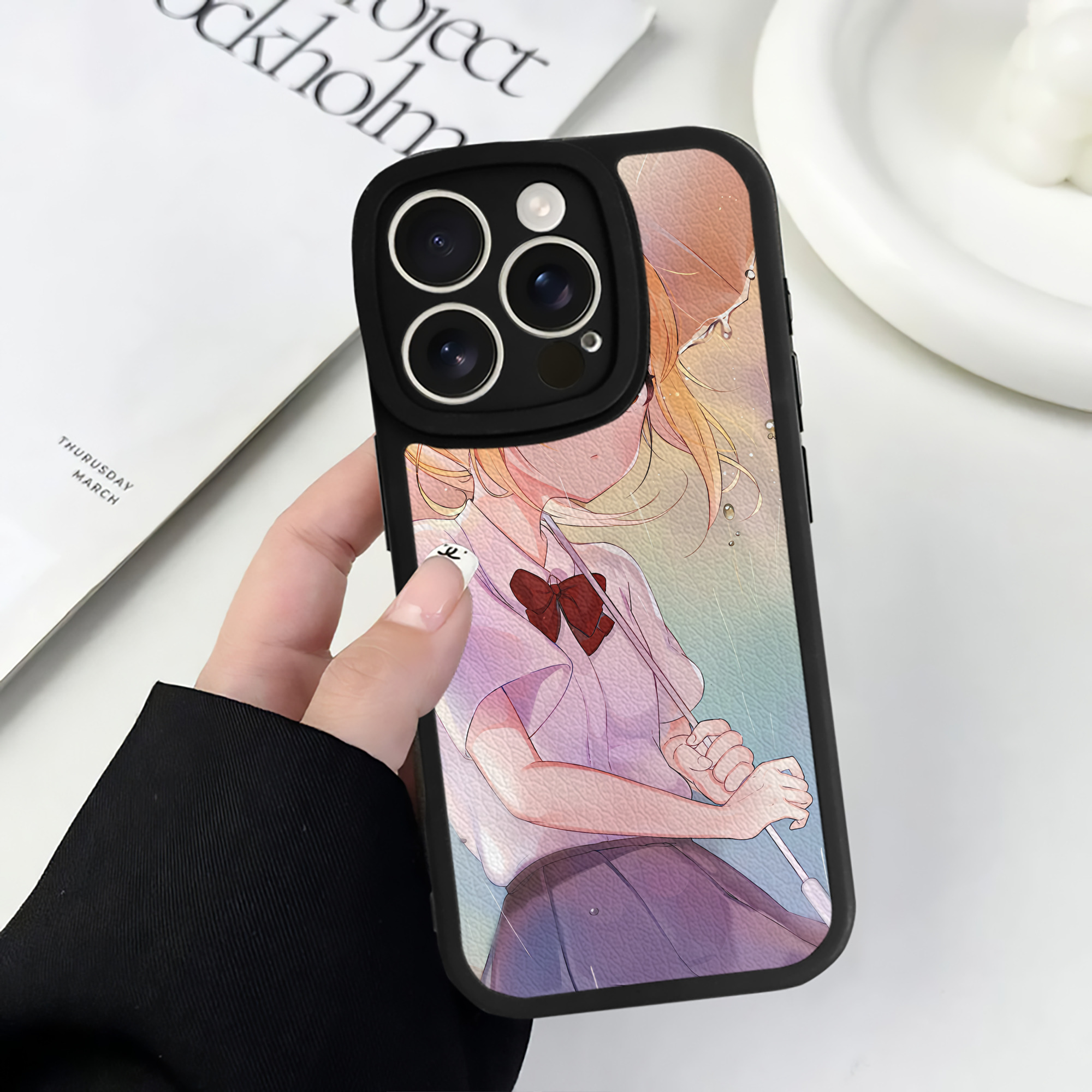 （画像用） ハイキュー!! Haikyu!! 【iPhone 16シリーズ対応】シリコンスマホケース（レザー調） 材質：シリコン